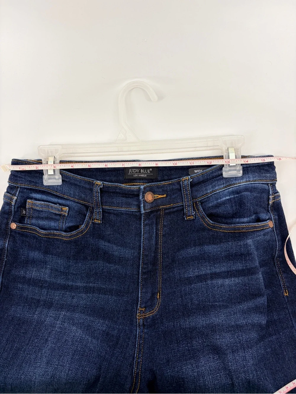 Judy Blue Women's Dark Wash High-Rise Cropped Wide Leg Jeans - Sz 11